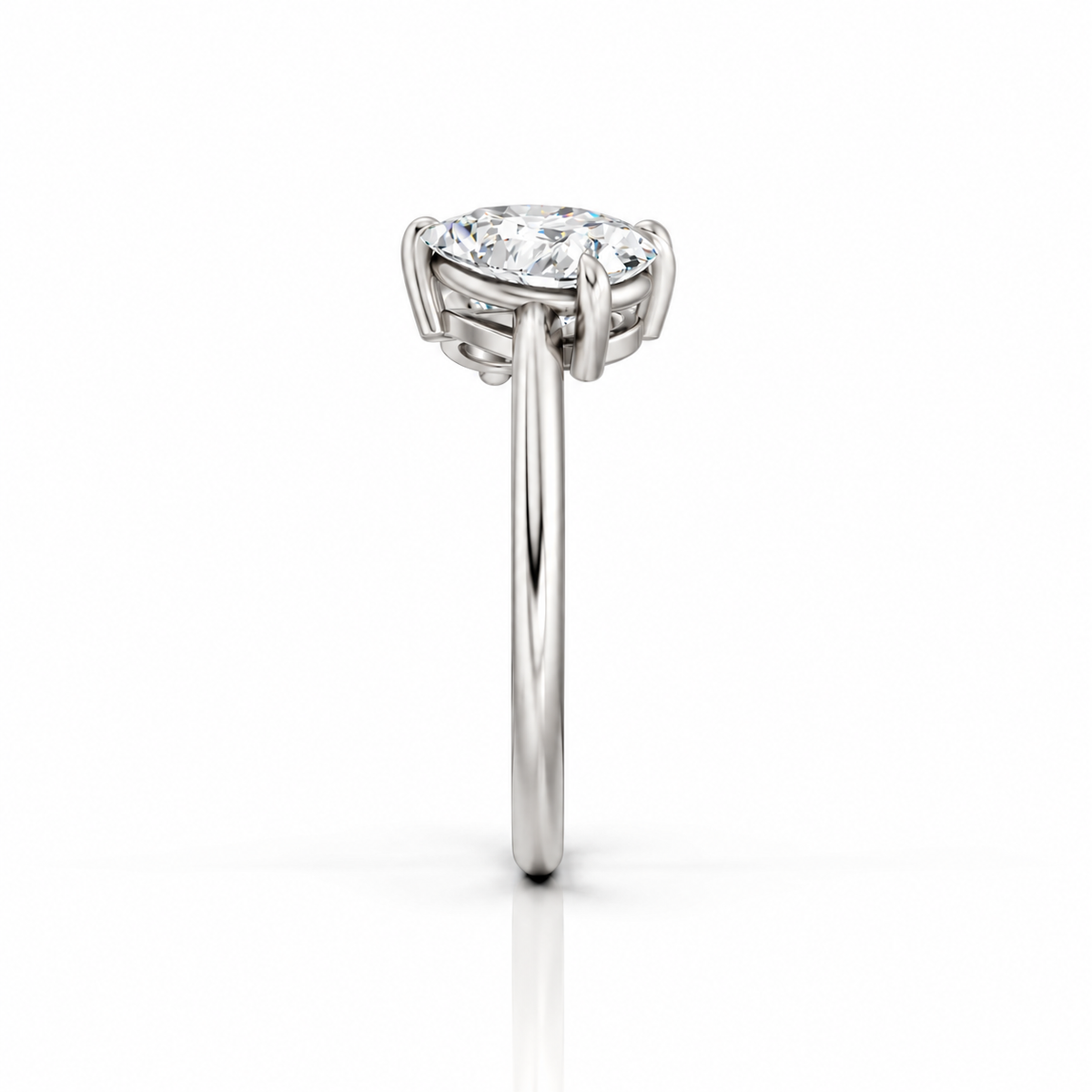 Pear Pear Moissanite Two Stone Ring in 14k white gold