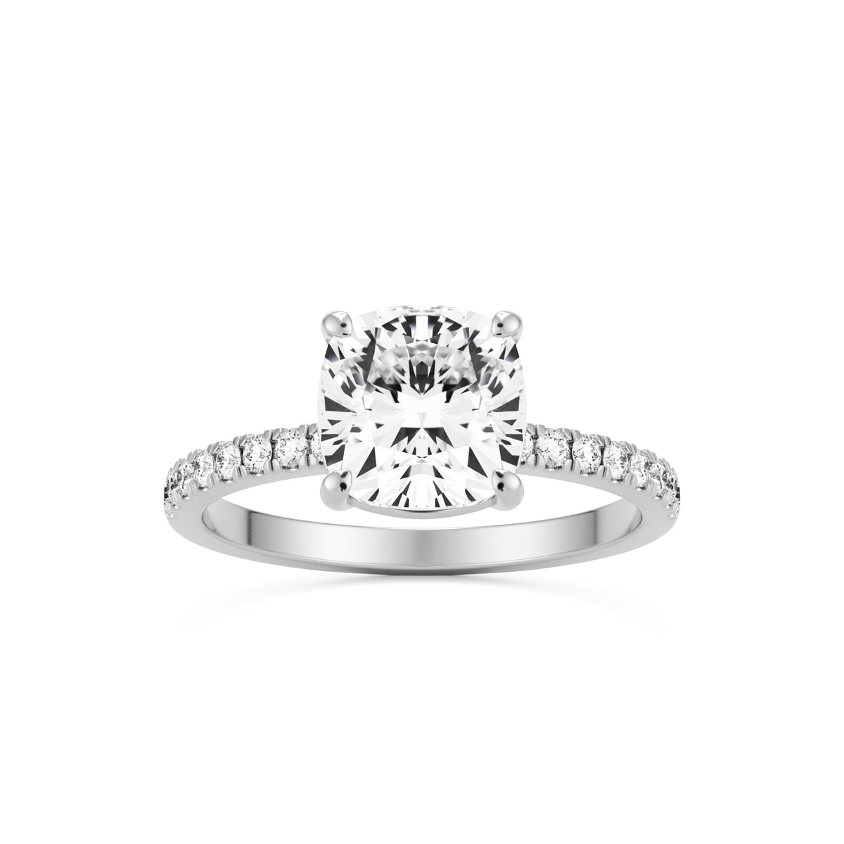 Cushion Pavé Diamond platinum