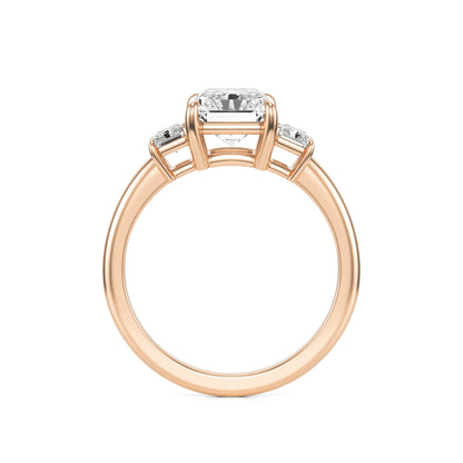 Radiant Diamond Trio 14K Rose Gold