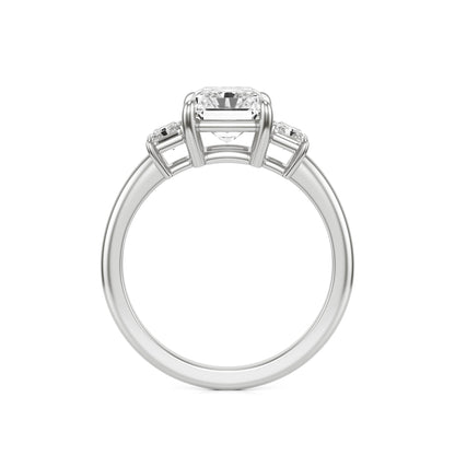 Radiant Diamond Trio 14K White Gold