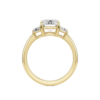 Radiant Diamond Trio 14K Yellow Gold