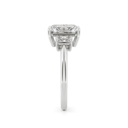 Radiant Moissanite Trio Platinum