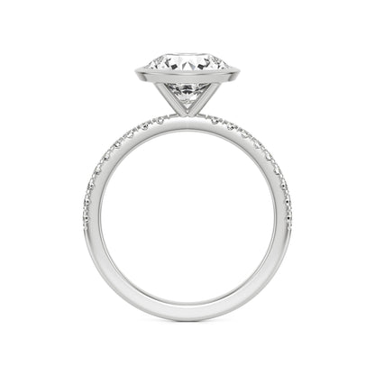 Round Diamond Bezel Pavé Platinum