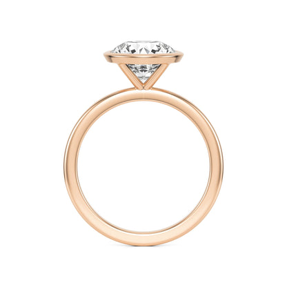 Round Diamond Bezel 14K Rose Gold