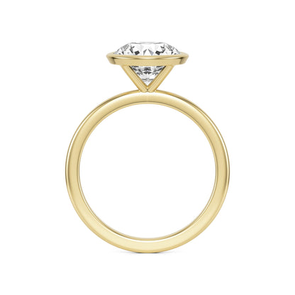 Round Diamond Bezel 14K Yellow Gold