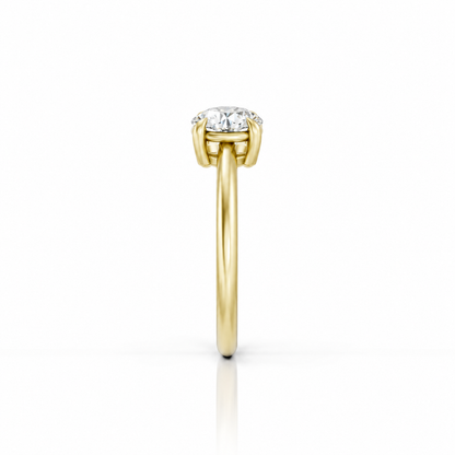 Round Round Lab Diamond Two Stone Engagement Ring 14k yellow gold