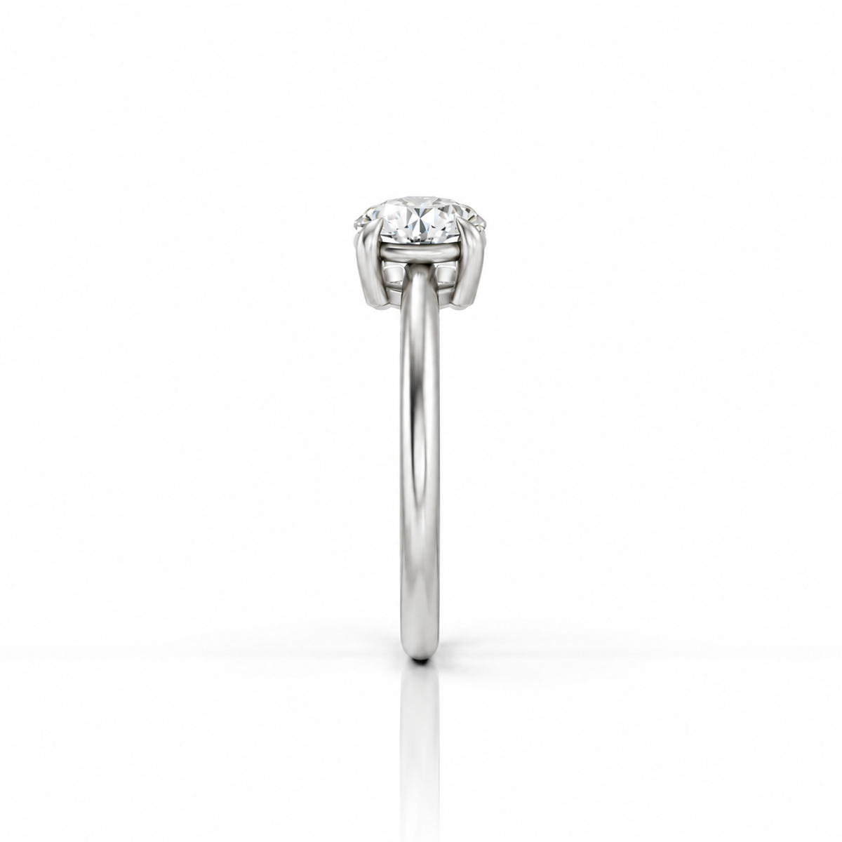Round Round Lab Diamond Two Stone Engagement Ring platinum