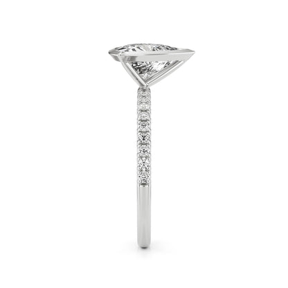 Trillion Diamond Bezel Pave Platinum