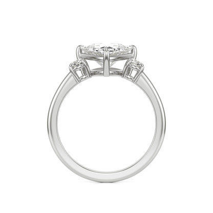 Trillion Diamond Trio 14K White Gold