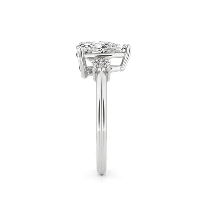 Trillion Diamond Trio 14K White Gold