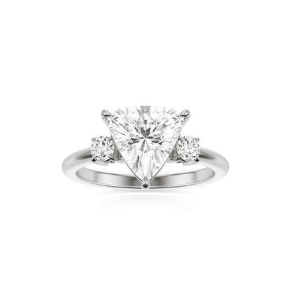 Trillion Diamond Trio 14K White Gold