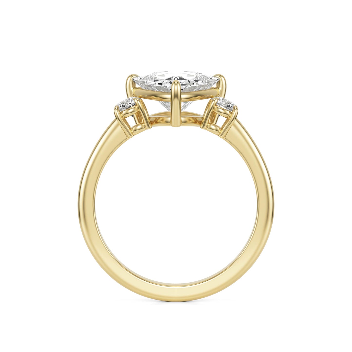 Trillion Diamond Trio 14K Yellow Gold