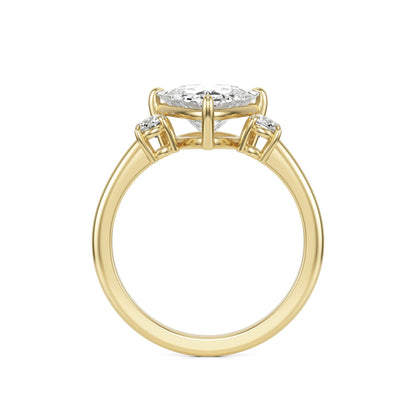 Trillion Diamond Trio 14K Yellow Gold