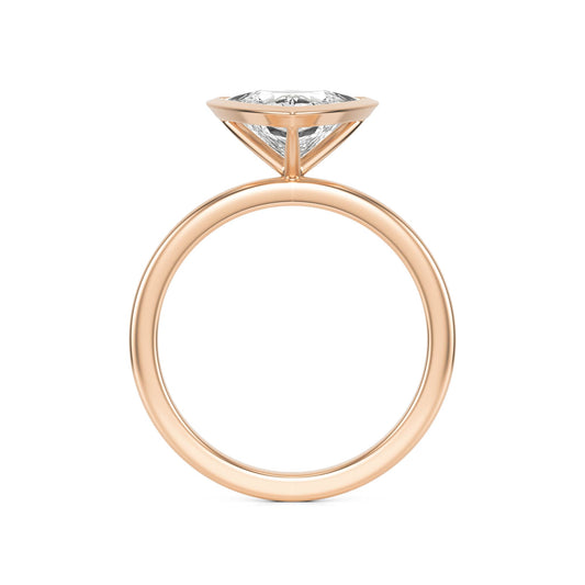 Trillion Moissanite Bezel 14K Rose Gold