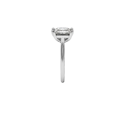 Asscher and Pear Lab Diamond Toi Et Moi Two Stone Engagement Ring in 14k White Gold
