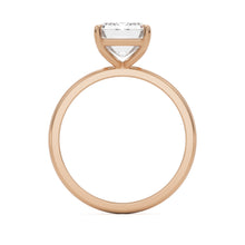 emerald solitaire 14k rose gold