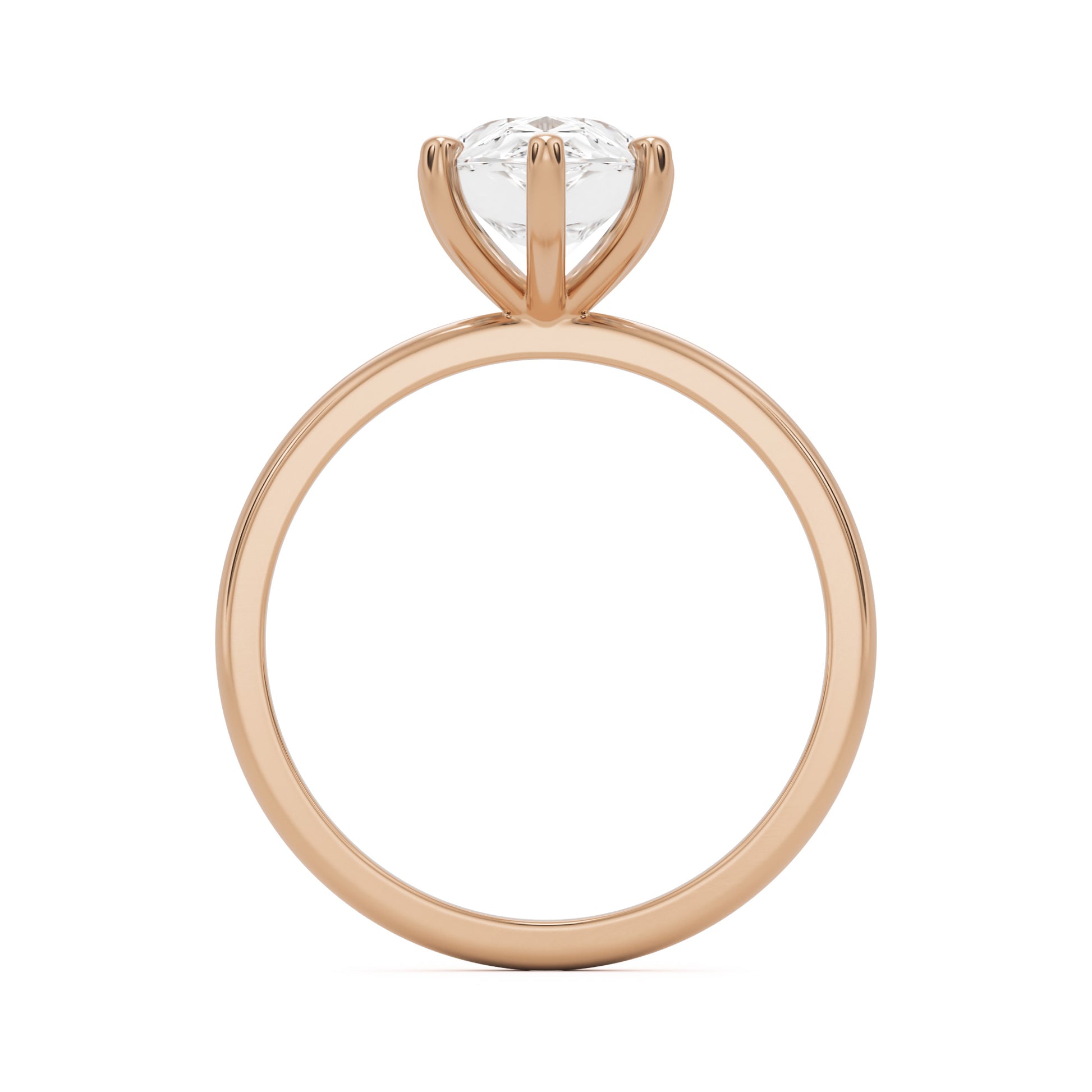 pear solitaire 14k rose gold
