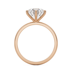 round solitaire 14k rose gold
