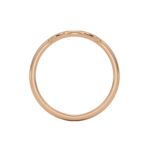 small curve wedding band 14k rose gold