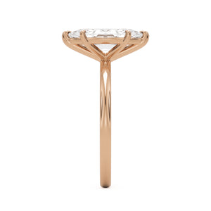 marquise moissanite plain 14k rose gold