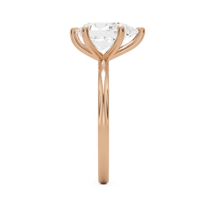 pear solitaire 14k rose gold