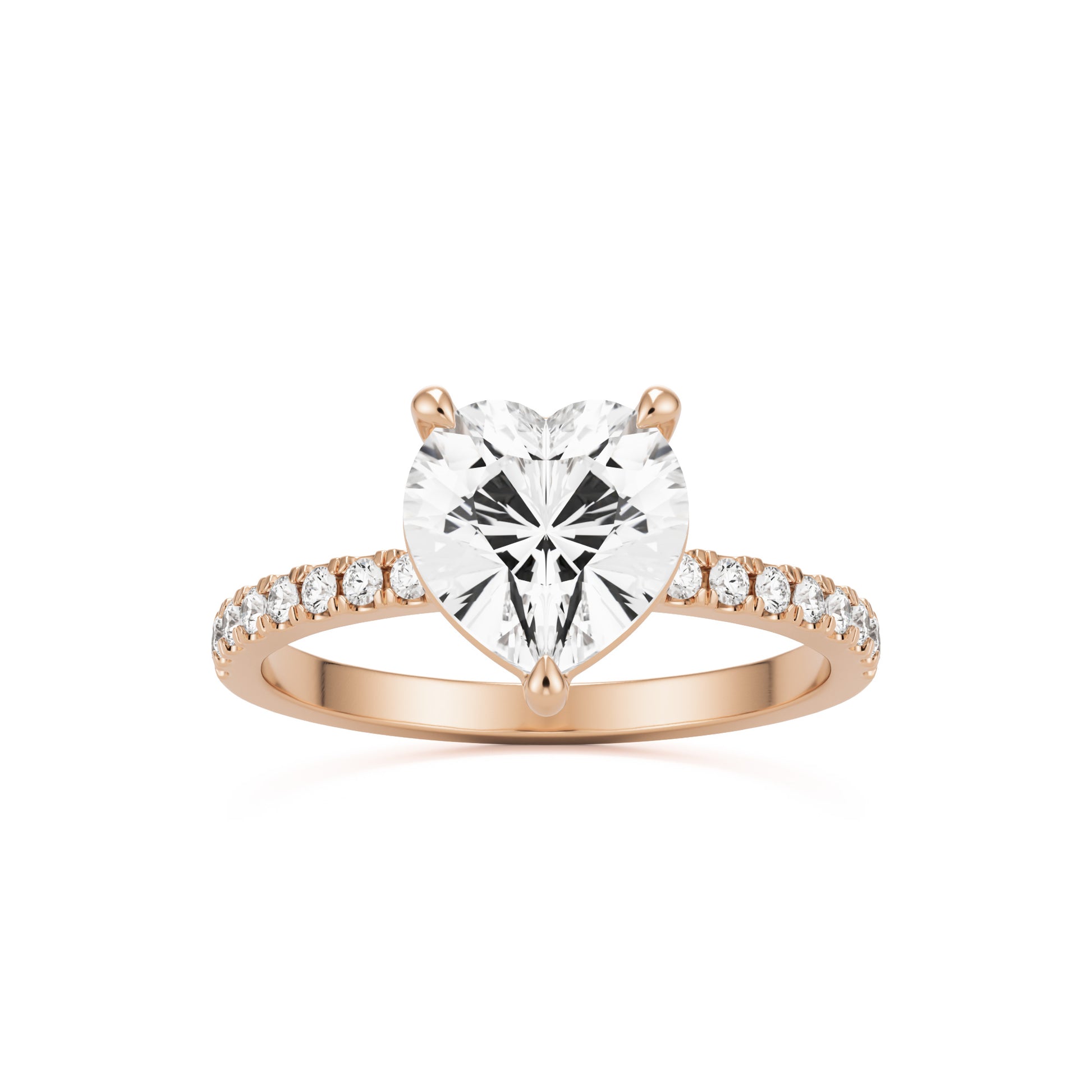 The Heart Pavé Moissanite Engagement Ring Gema&Co - Main Image