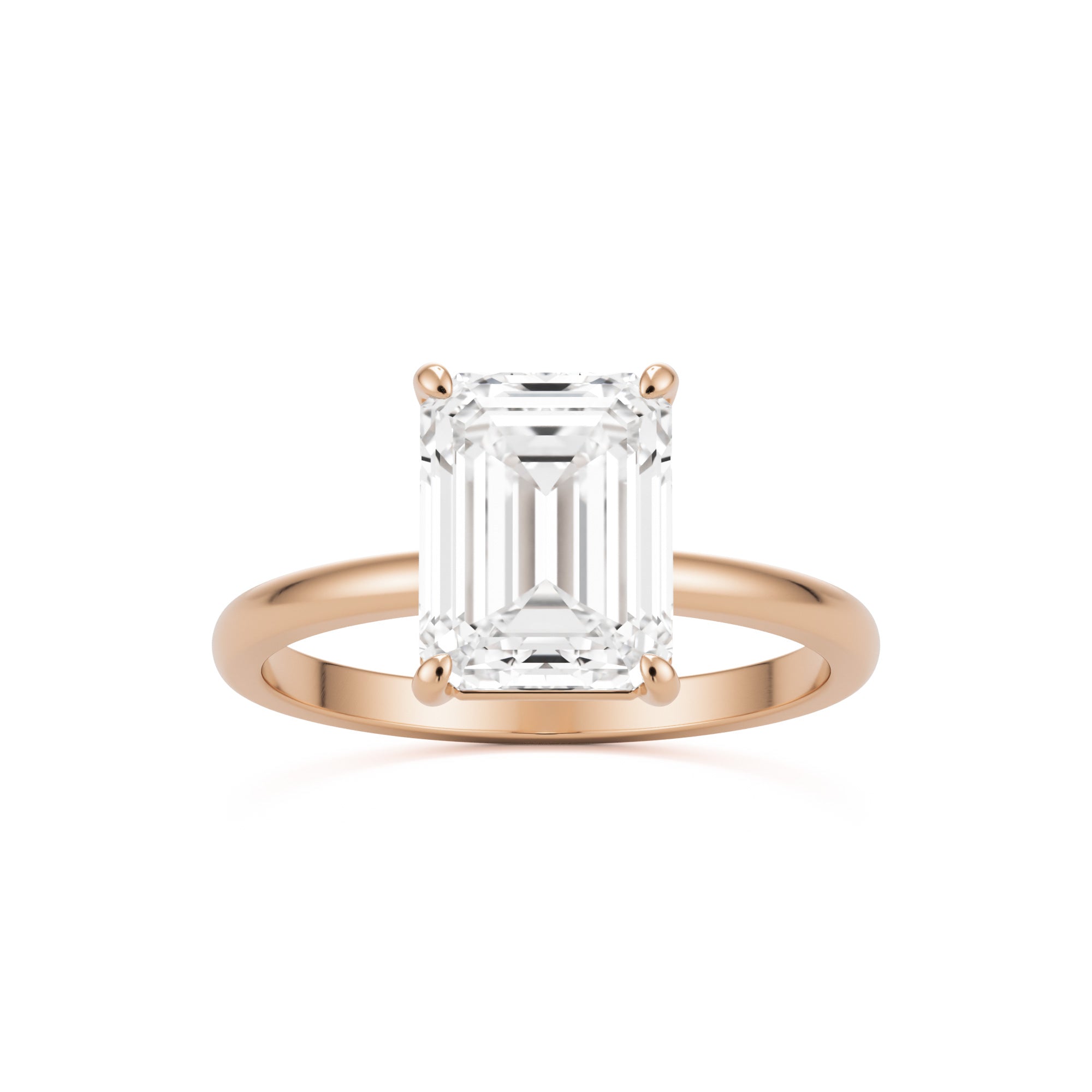 Ember Bezel Setting 1.50ct Emerald Cut Lab Grown Diamond Engagement Ring  14k Yellow Gold – Brilani