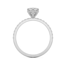 marquise moissanite pavé solitaire platinum