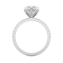 heart moissanite pavé solitaire platinum