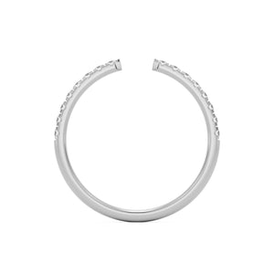 open pave 14k white gold