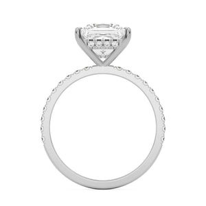 princess hidden halo pavé platinum