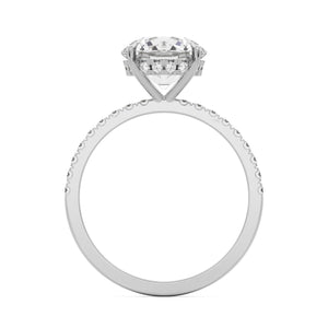 round solitaire hidden halo platinum