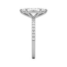marquise moissanite pavé solitaire platinum
