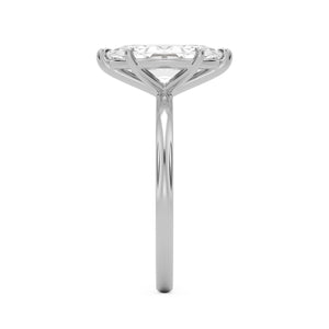 marquise moissanite plain 14k white gold