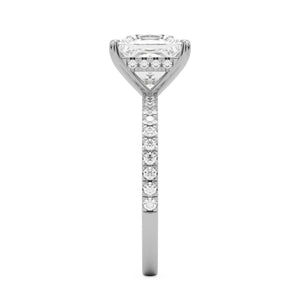 princess hidden halo pavé platinum