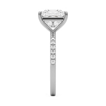 princess solitaire pavé platinum