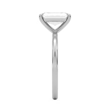 radiant moissanite plain platinum