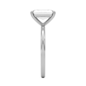 radiant moissanite plain platinum