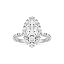 marquise diamond halo pavé solitaire platinum