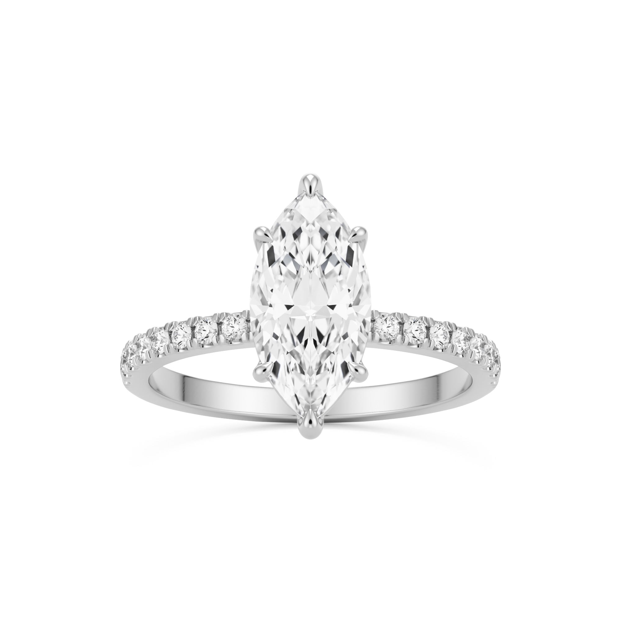 Marquise Pavé Moissanite Ring: Radiant Elegance | Gema&Co