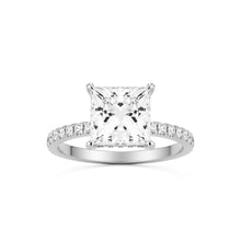 princess hidden halo pavé platinum