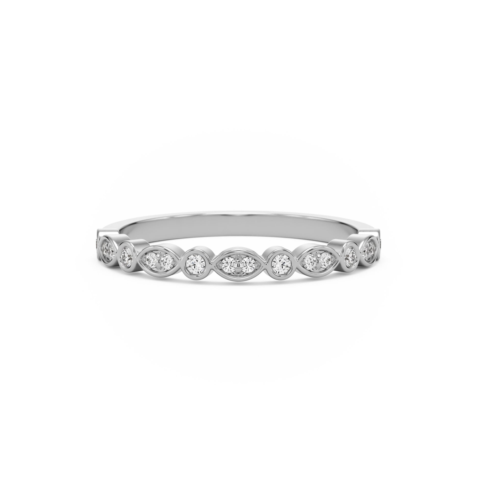 marquise 14k white gold