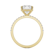 cushion solitaire 14k yellow gold