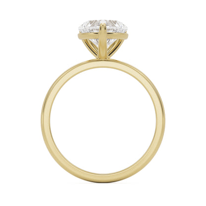 heart moissanite solitaire 14k yellow gold