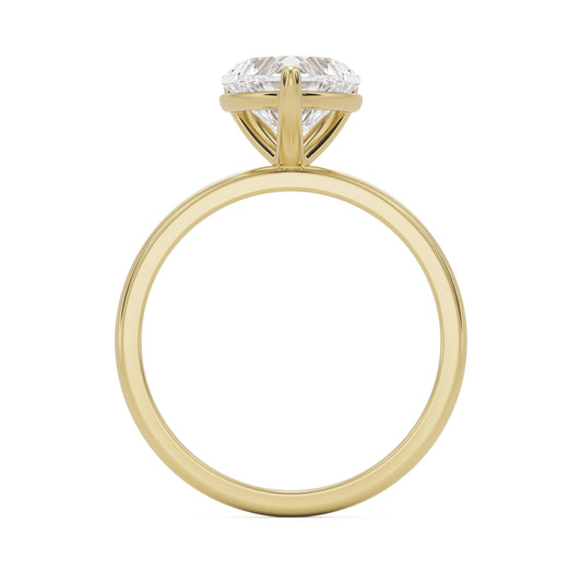 heart moissanite solitaire 14k yellow gold
