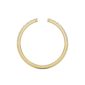 open pave 14k yellow gold