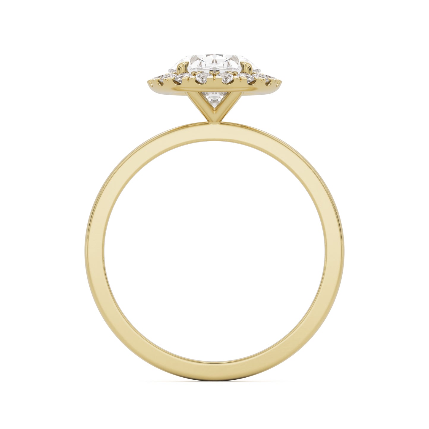 oval solitaire halo 14k yellow gold