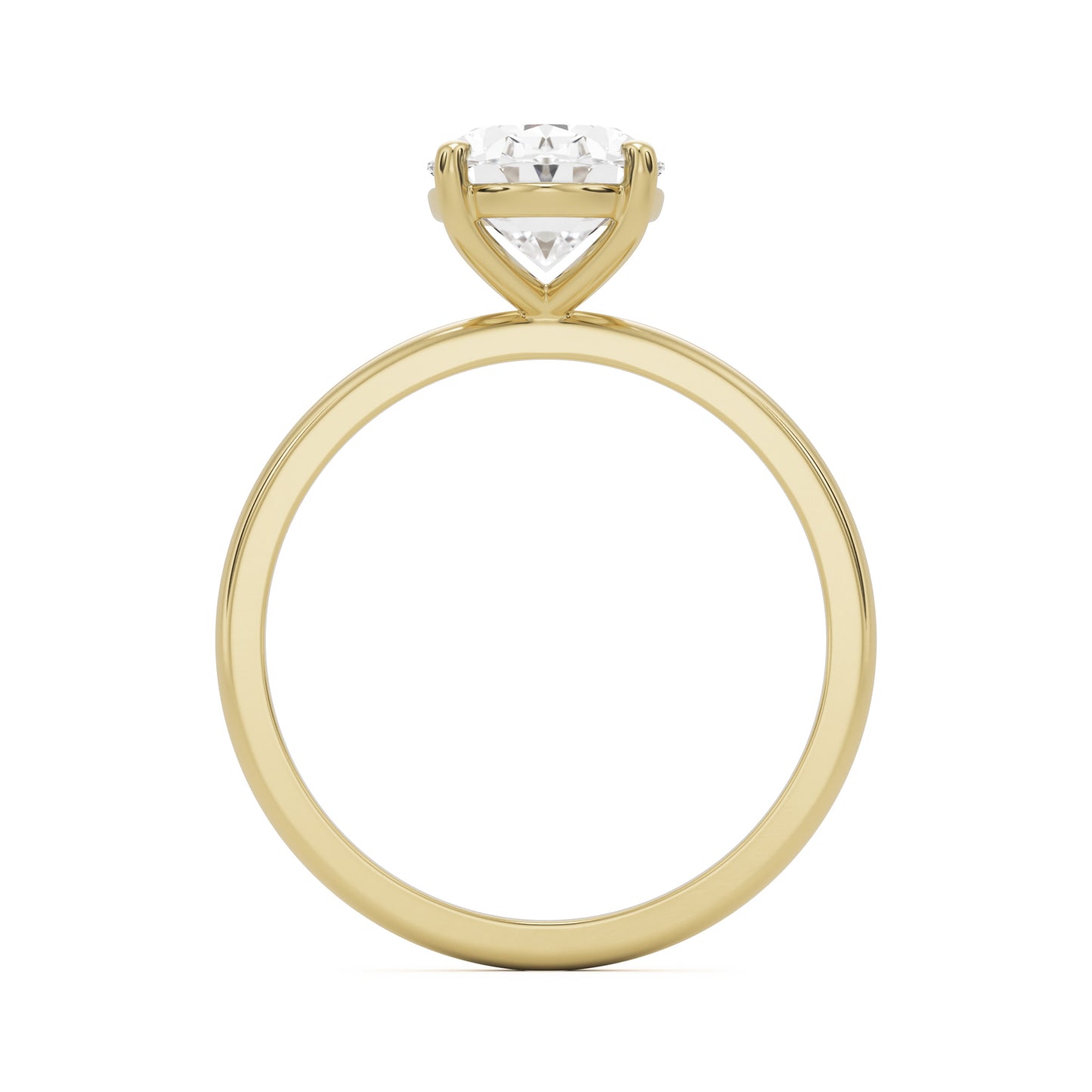 oval solitaire 14k yellow gold