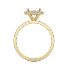 radiant moissanite halo 14k yellow gold