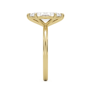 marquise moissanite plain 14k yellow gold